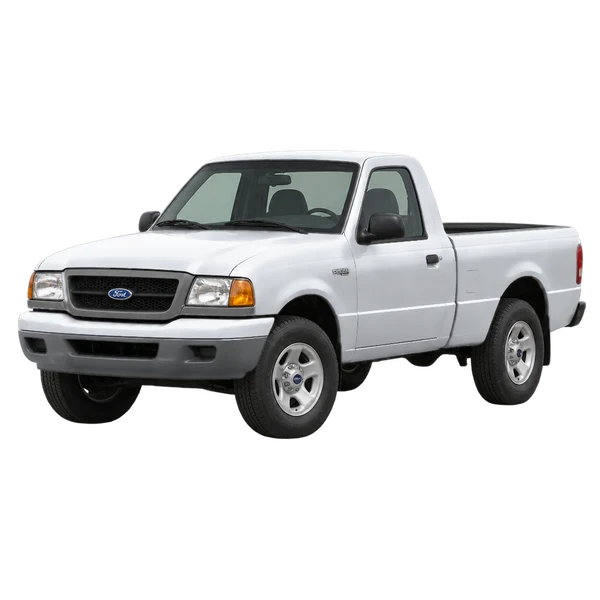 シルバーの2011 Ford Ranger(フロントスリークォーター(左向き)ビュー)