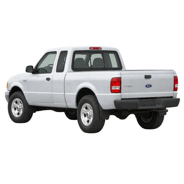 シルバーの2011 Ford Ranger(リア斜め(左向き)ビュー)