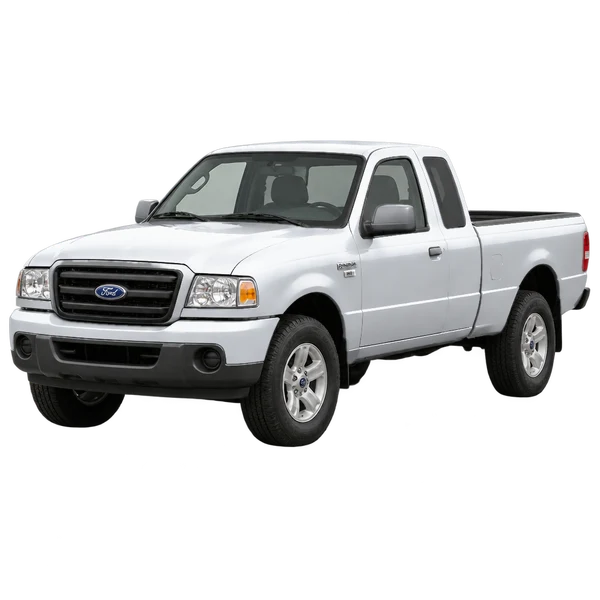 Ford Ranger 2013 prata, vista dianteira em três quartos (voltada para a esquerda)