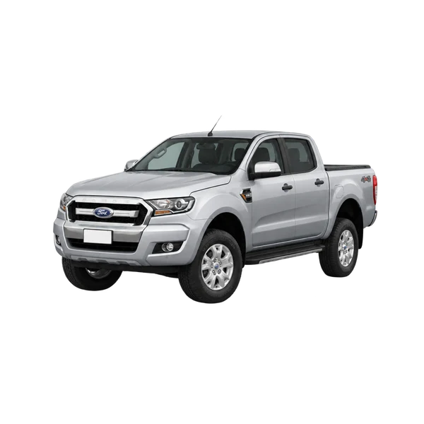 Ford Ranger 2016 prata, vista dianteira em três quartos (voltada para a esquerda)