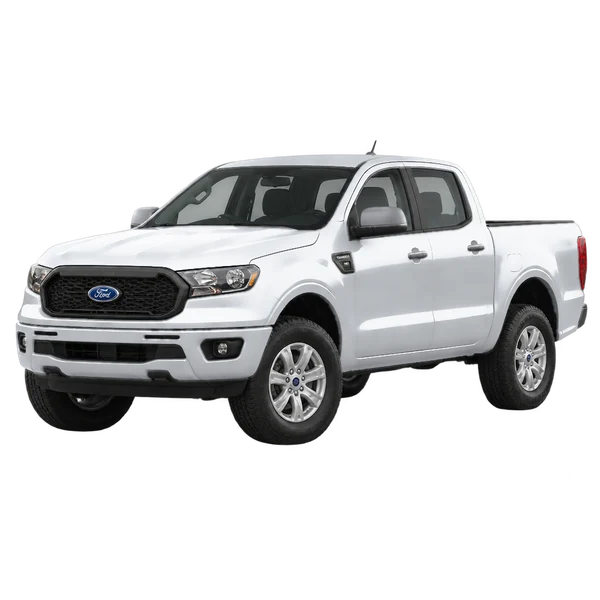 Ford Ranger 2018 prata, vista dianteira em três quartos (voltada para a esquerda)
