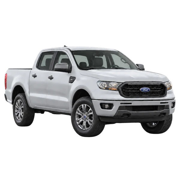 Ford Ranger 2020 باللون فضي، منظر زاوية ثلاثة أرباع أمامية (باتجاه اليمين)