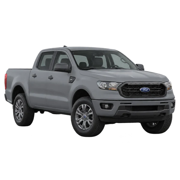 Ford Ranger 2021 en gris, vista frontal tres cuartos (hacia la izquierda)