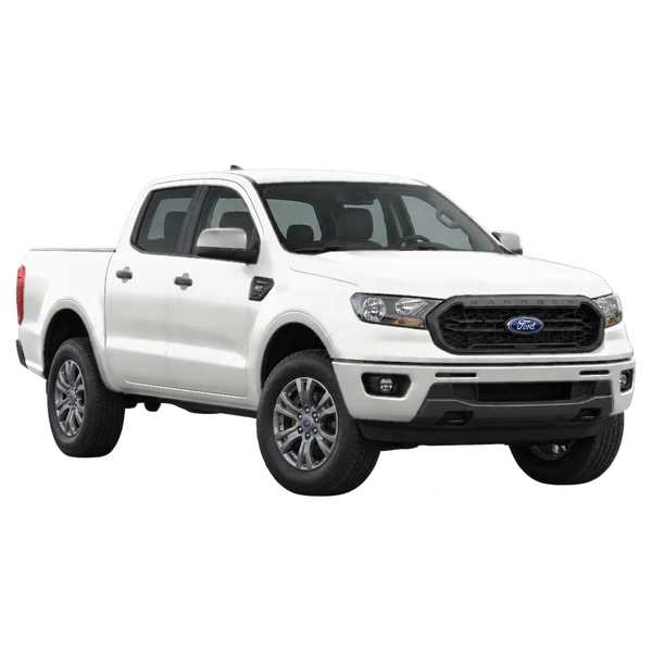 Ford Ranger 2021 en blanco, vista frontal tres cuartos (hacia la izquierda)
