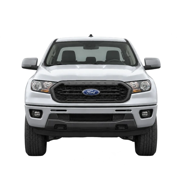 Ford Ranger 2022 en plateado, vista frontal