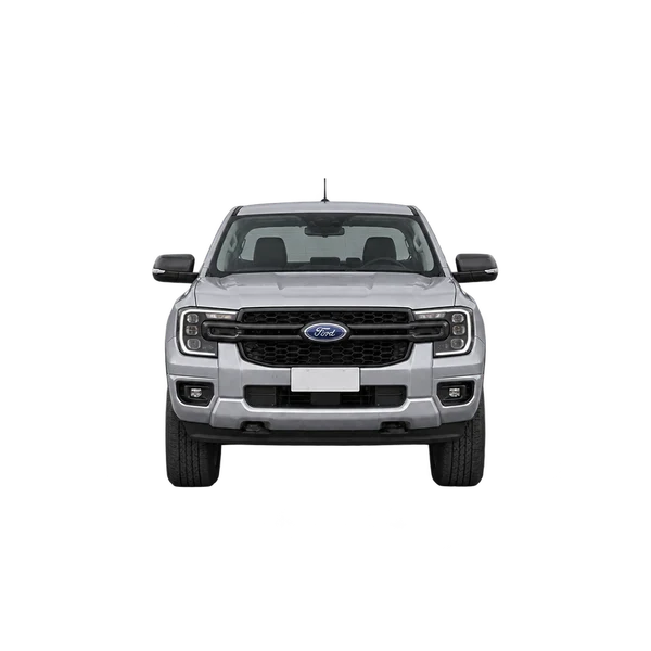 Ford Ranger 2025 باللون فضي، منظر أمامي