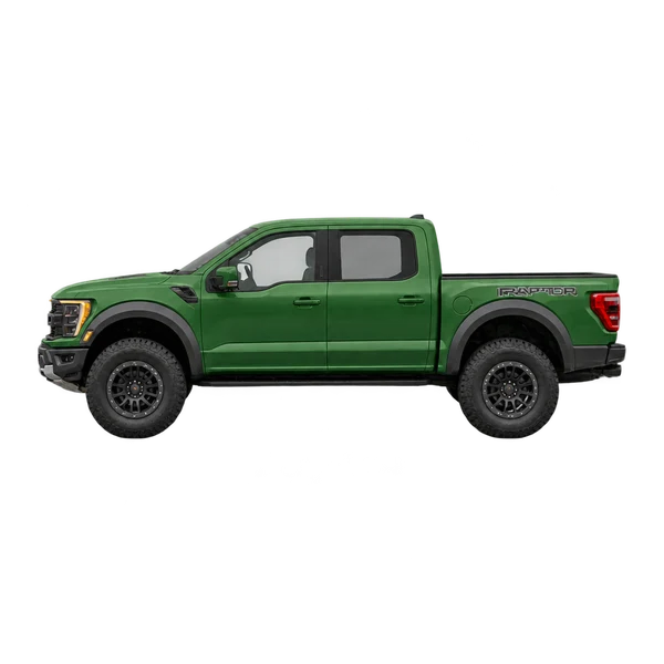 グリーンの2022 Ford Raptor(側面(左向き)ビュー)