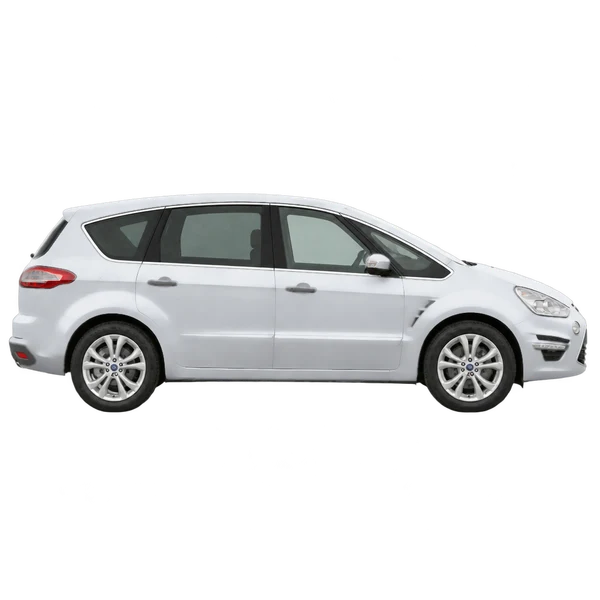 シルバーの2011 Ford S-Max（側面（右向き）ビュー）