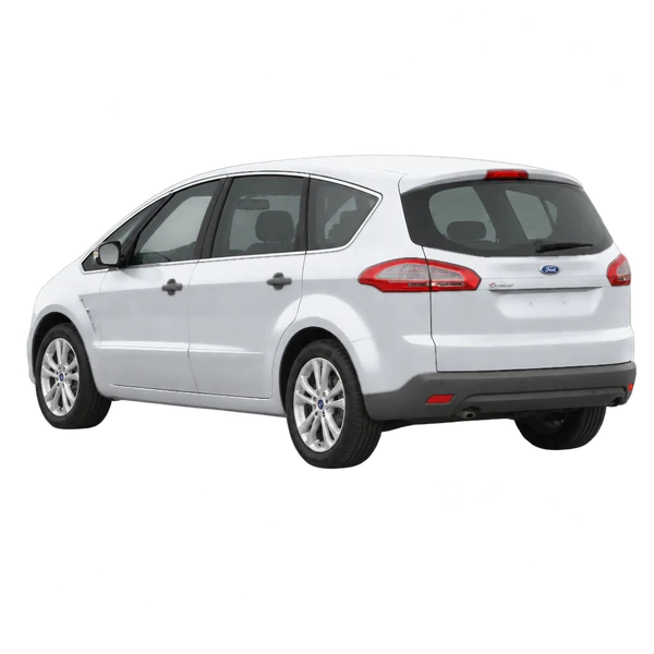 2012 Ford S-Max in Silber, Ansicht: Dreiviertelansicht von hinten (nach links gerichtet)
