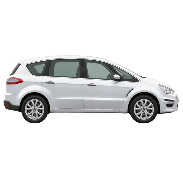 Ford S-Max 2013 en plateado, vista lateral (hacia la derecha)