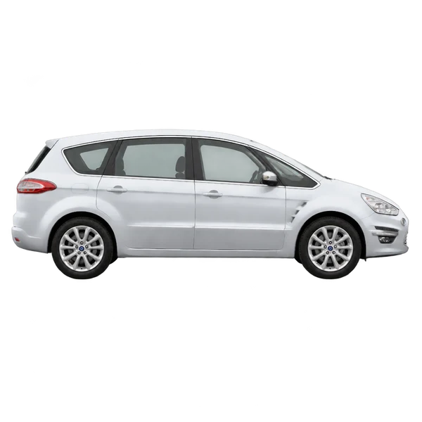 Ford S-Max 2014 en plateado, vista lateral (hacia la derecha)