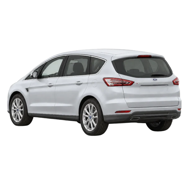 Ford S-Max 2016 en plateado, vista tres cuartos trasero (mirando a la izquierda)