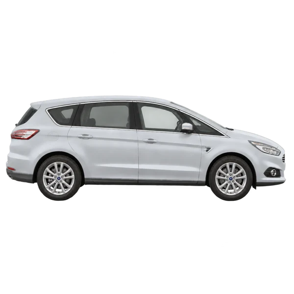 Ford S-Max 2016 en plateado, vista lateral (hacia la derecha)