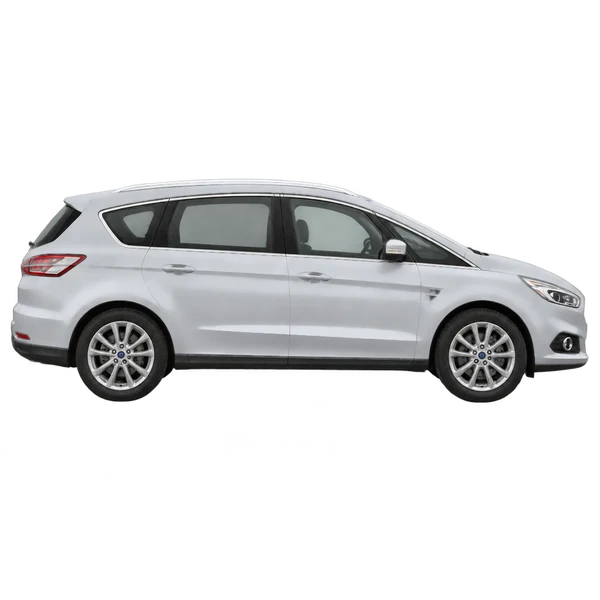 Ford S-Max 2017 en plateado, vista lateral (hacia la derecha)