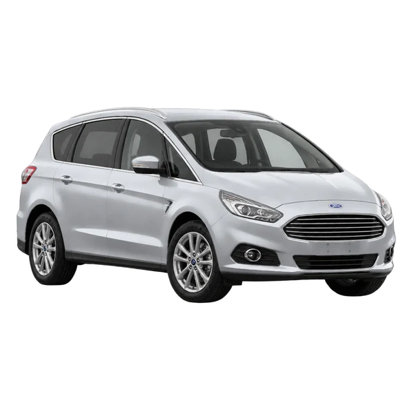 Ford S-Max 2019 en plateado, vista frontal tres cuartos (hacia la izquierda)