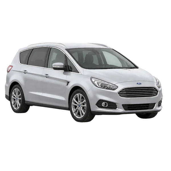 Ford S-Max 2020 en plateado, vista frontal tres cuartos (hacia la izquierda)