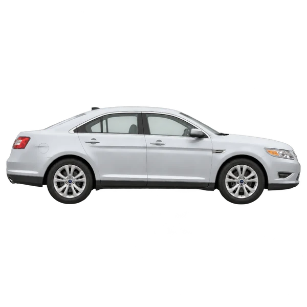 シルバーの2010 Ford Taurus(側面(右向き)ビュー)