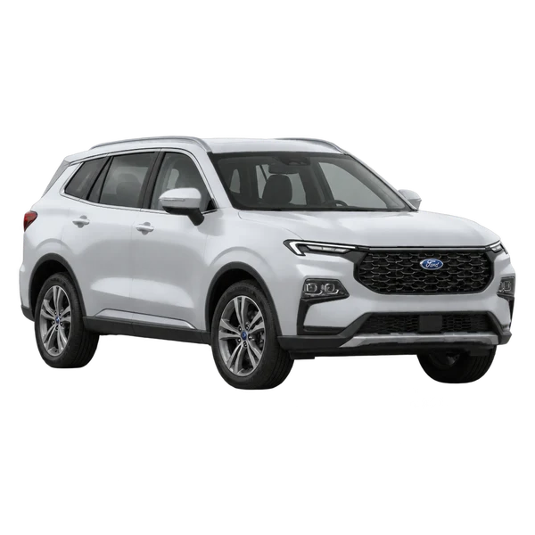 Ford Territory 2023 prata, vista dianteira em três quartos (voltada para a esquerda)