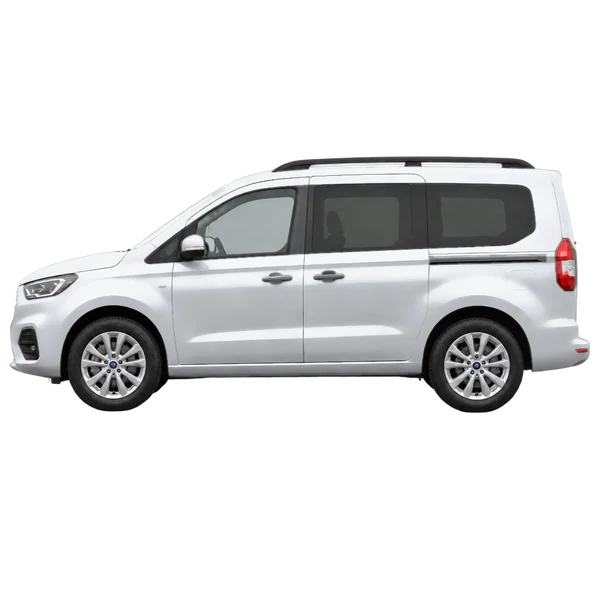 2025 Ford Tourneo in Silber, Ansicht: Seite (nach links gerichtet)