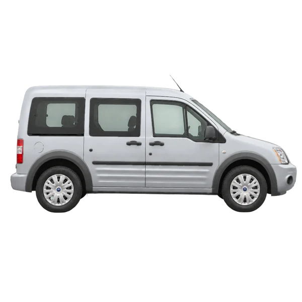 Ford Transit Connect 2010 prata, vista lateral (voltada para a direita)