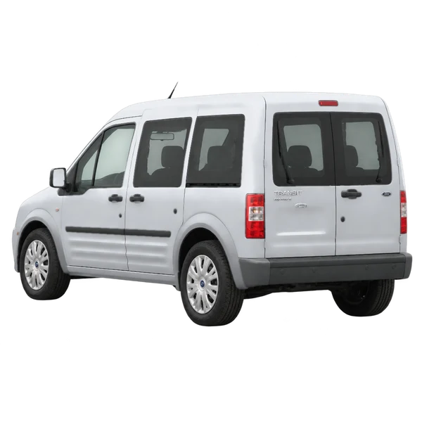 Ford Transit Connect 2011 argent, vue trois-quarts arrière (orienté vers la gauche)