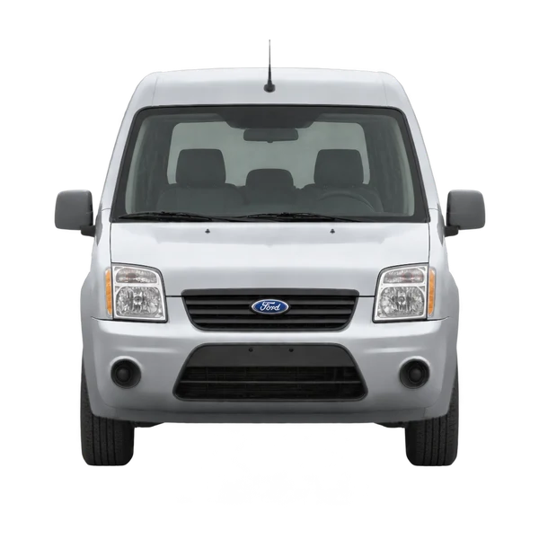 Ford Transit Connect 2012 باللون فضي، منظر أمامي