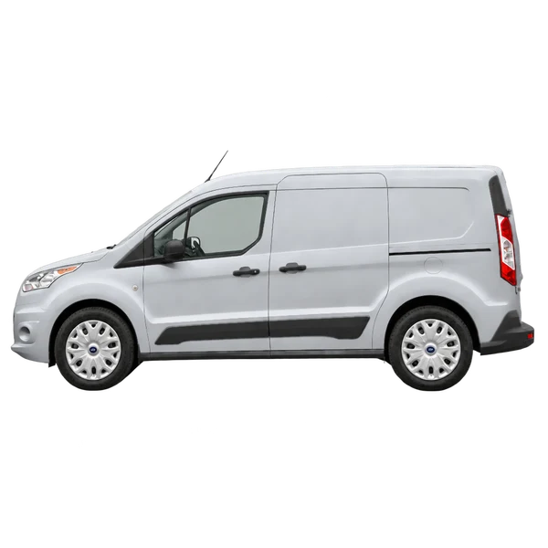 Ford Transit Connect 2014 prata, vista lateral (voltada para a esquerda)