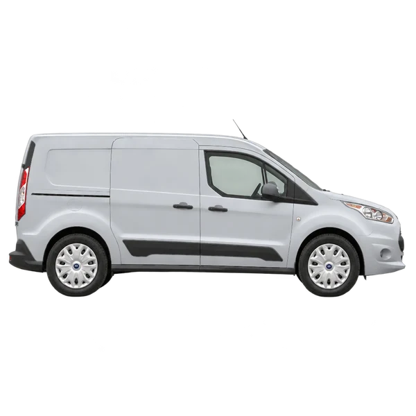 Ford Transit Connect 2015 باللون فضي، منظر منظر جانبي (باتجاه اليمين)