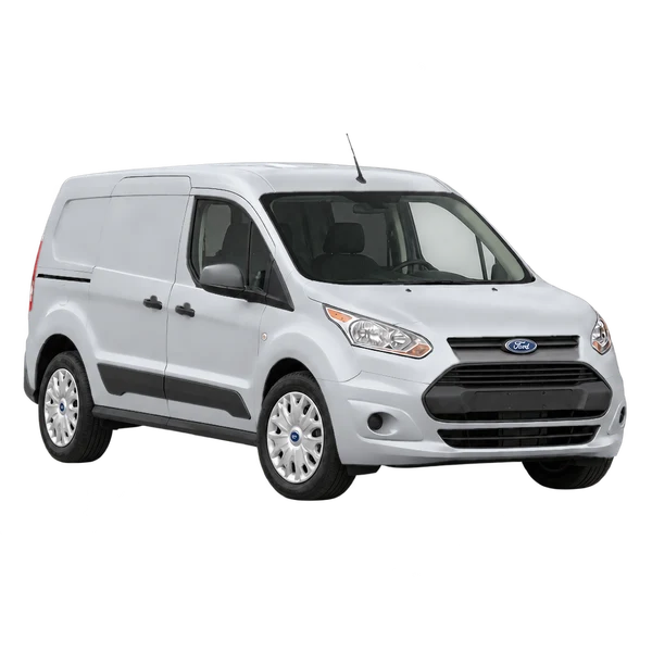 Ford Transit Connect 2021 باللون فضي، منظر زاوية ثلاثة أرباع أمامية (باتجاه اليمين)