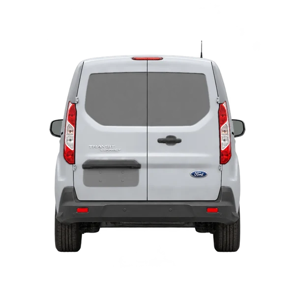 Ford Transit Connect 2021 باللون فضي، منظر من الخلف