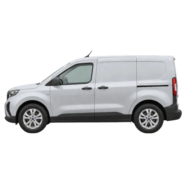Ford Transit Courier 2026 argent, vue côté (vers la gauche)