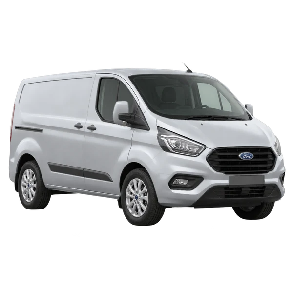 シルバーの2020 Ford Transit Custom（フロントスリークォーター(左向き)ビュー）