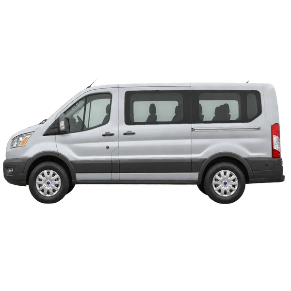 2024 Ford Transit Multicab in Silber, Ansicht: Seite (nach links gerichtet)