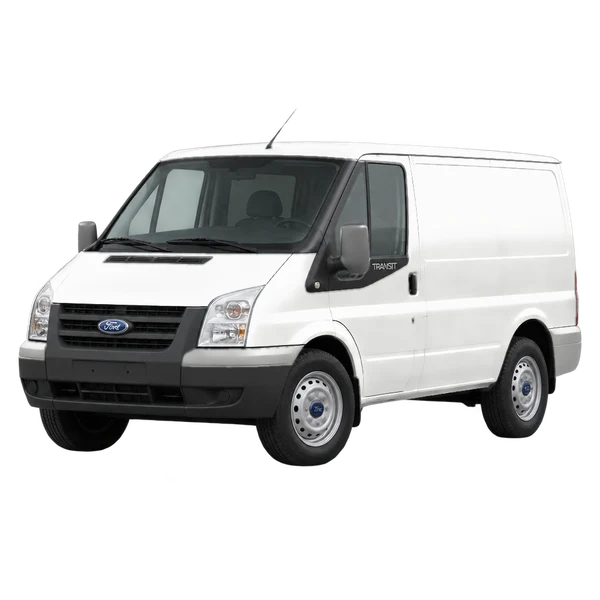 2007 Ford Transit in weiß, Ansicht: Dreiviertelansicht vorne (nach links gerichtet)