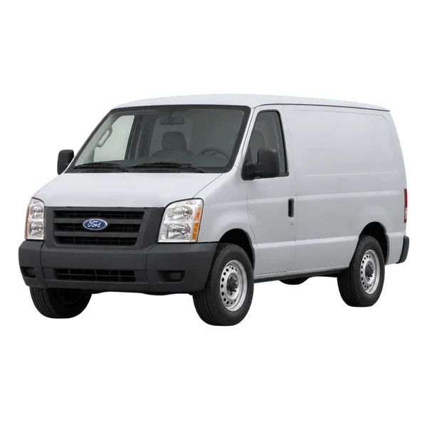 2010 Ford Transit in Silber, Ansicht: Dreiviertelansicht vorne (nach links gerichtet)