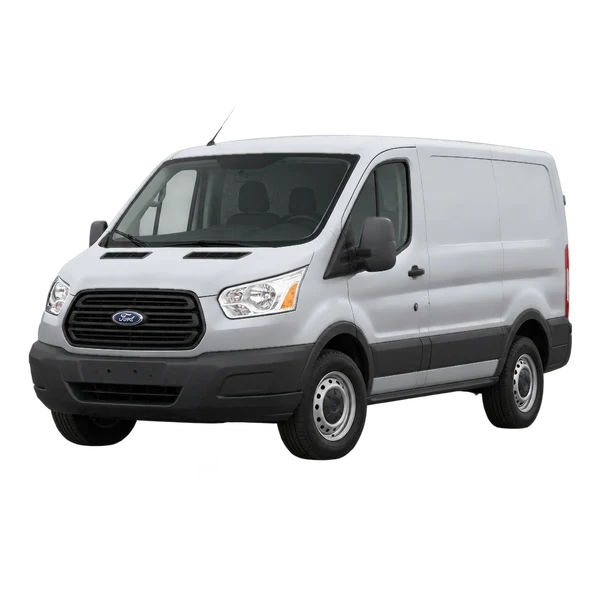 2012 Ford Transit in Silber, Ansicht: Dreiviertelansicht vorne (nach links gerichtet)