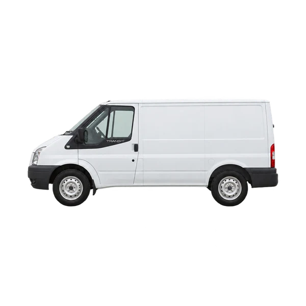 2013 Ford Transit in weiß, Ansicht: Seite (nach links gerichtet)