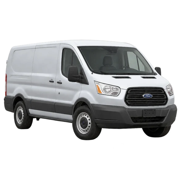 2014 Ford Transit in Silber, Ansicht: Dreiviertelansicht vorne (nach links gerichtet)