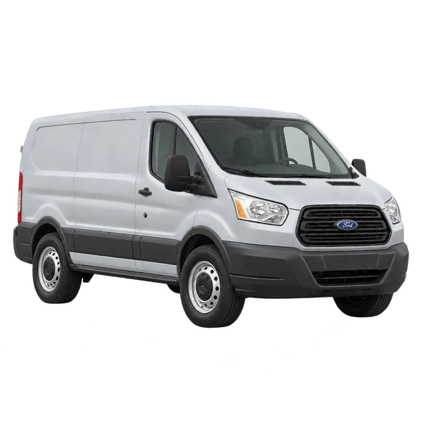 2017 Ford Transit in Silber, Ansicht: Dreiviertelansicht vorne (nach rechts)