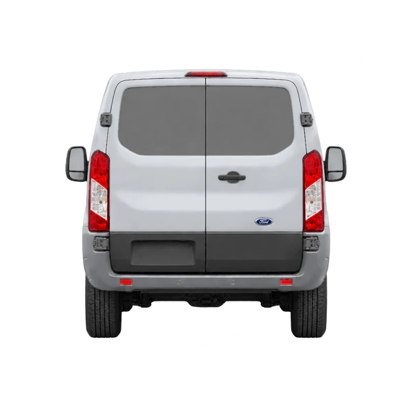 Ford Transit 2018 en plateado, vista trasera