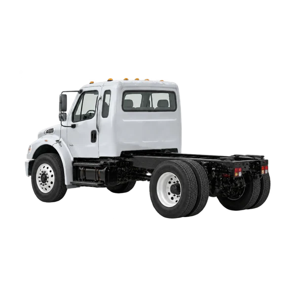 シルバーの2014 Freightliner M2(リア斜め(左向き)ビュー)