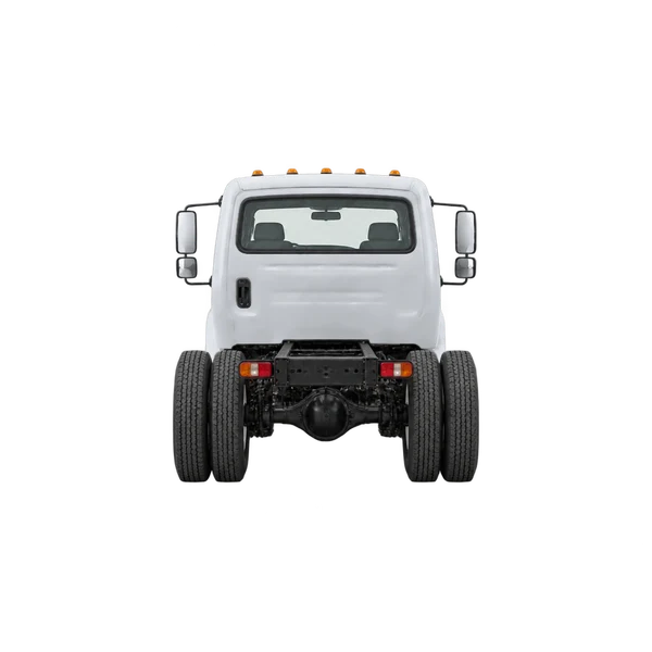 シルバーの2014 Freightliner M2(リアビュー)