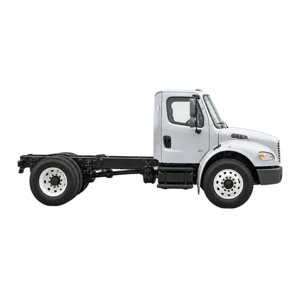 シルバーの2014 Freightliner M2(側面(右向き)ビュー)