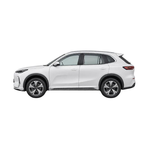 Geely EX5 2025 blanc, vue côté (vers la gauche)