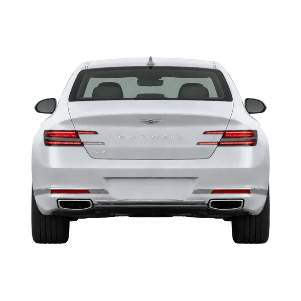 Genesis G90 2024 prata, vista traseira