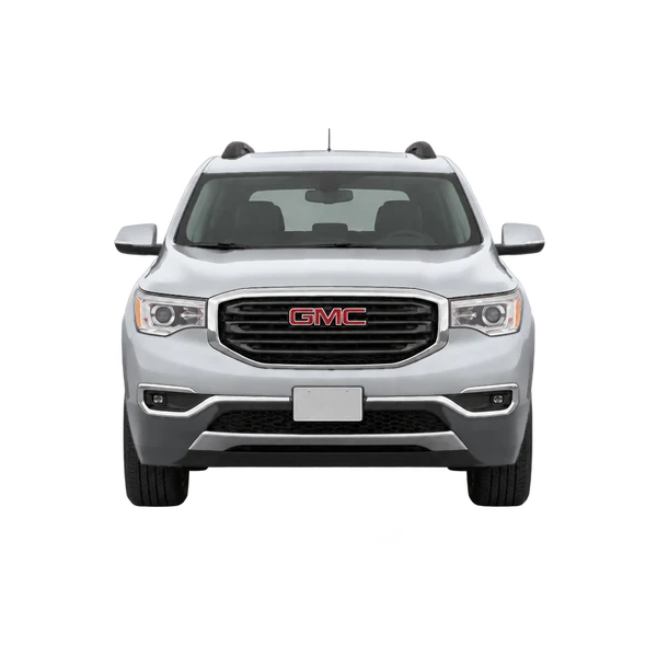 GMC Acadia 2018 باللون فضي، منظر أمامي