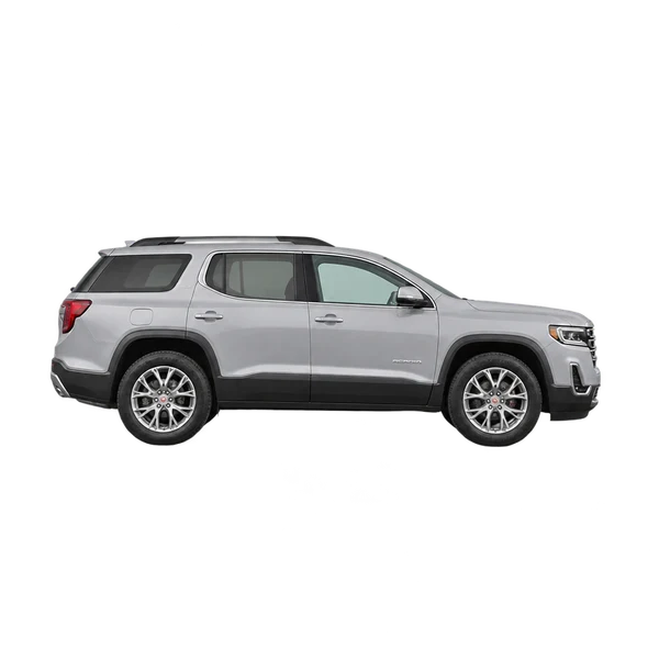 GMC Acadia 2022 باللون فضي، منظر منظر جانبي (باتجاه اليمين)