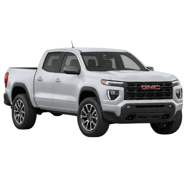 2026 GMC Canyon in Silber, Ansicht: Dreiviertelansicht vorne (nach rechts)