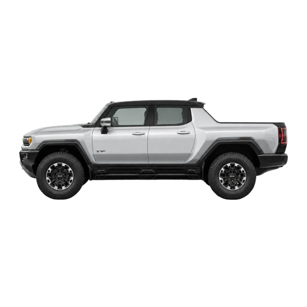 GMC Hummer EV Pickup 2022 argent, vue côté (vers la gauche)