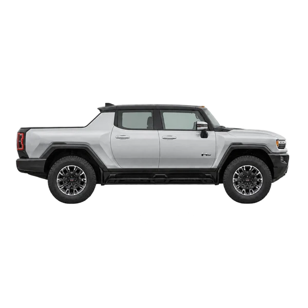 GMC Hummer EV Pickup 2022 argent, vue profil (tourné vers la droite)